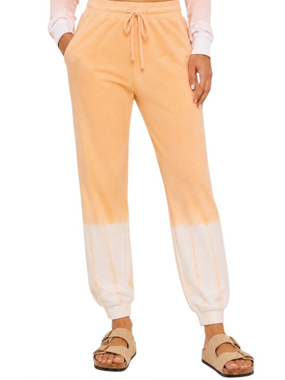 Universal Thread Dip Dye French Terry Jogger Sweatpants Peach Cream XXL NWT